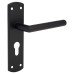 Exel Matt Black Mitred Euro Lock Door Handle - 172 x 44mm