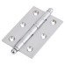 Ball Tip Washered Butt Door Hinge - 75 x 50 x 2.5mm - Polished Chrome - Pair