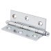 Ball Tip Washered Butt Door Hinge - 75 x 50 x 2.5mm - Polished Chrome - Pair