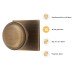 Alexander & Wilks Quantock Cabinet Knob on Square Backplate - 34mm Diameter - Antique Brass