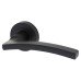 Serozzetta by Carlisle Brass Tavira Latch Door Handle on Rose Ultimate Door Kit - Matt Black