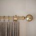Rothley 25mm Curtain Pole / Wardrobe Hanging Rail - 1829mm Length - Antique Brass