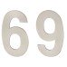 Hampstead 100mm Concealed Screw Fix Door Numeral - 6 / 9 - Satin Stainless Steel