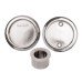 FVG Round 3 Piece Flush Handle Set - Polished Chrome