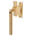 Hampstead Willow Knurled Locking Mortice & Hook Plate Window Fastener - Reversible - Satin Brass 