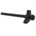 Exel Stair Rod with Round Bulb Finials - 900mm Length - Matt Black
