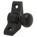 Exel Stair Rod with Round Bulb Finials - 900mm Length - Matt Black