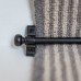 Exel Stair Rod with Round Bulb Finials - 900mm Length - Matt Black