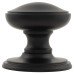 Hampstead Round Centre Door Knob - 80mm Rose Diameter - Matt Black