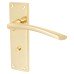 Exel Polished Brass Bathroom Door Handle - Rimini Range - 151 x 42mm