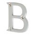 63mm Screw Fix Door Letter - B - Satin Chrome