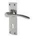 Hampstead Polished Chrome Keyhole Lock Door Handle - Buckingham Range - 152 x 41mm