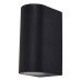 Forum Zink Antar Outdoor Up & Down Wall Light - IP44 - Black 