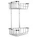 Croydex Wirework Large Corner Shower Basket - Two Tier - 305 x 275 x 165mm - Stainless Steel