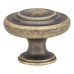 Olde Forge Readford Round Cabinet Knob - 33mm Diameter - Antique Brass