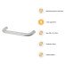 Exel 10mm D-Bar Cabinet Pull Handle - 96mm Centres - Polished Chrome