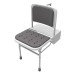 Fitzroy of London Doc M Padded Folding Wall Shower Seat, Legs & Back - 500 x 410 x 690mm - Wht/Grey Fitzroy of London Doc M Padded Folding Wall Shower Seat, Legs & Back - 500 x 410 x 690mm - Wht/Grey