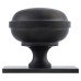 Alexander & Wilks Quantock Cabinet Knob on Square Backplate - 38mm Diameter - PVD Dark Bronze