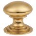 Exel Victorian Turned Round Cabinet Knob - 32mm Diameter - Polished Brass
