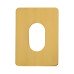 Souber Jumbo Adhesive Fixing Escutcheon - 65.5 x 47.6mm - Oval - Polished Brass