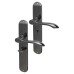 Hampstead Black Nickel Bathroom Door Handle - Long Plate - Altea Range - 240 x 41mm