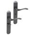 Hampstead Black Nickel Bathroom Door Handle - Long Plate - Altea Range - 240 x 41mm