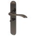 Hampstead Black Nickel Bathroom Door Handle - Long Plate - Altea Range - 240 x 41mm