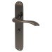 Hampstead Black Nickel Bathroom Door Handle - Long Plate - Altea Range - 240 x 41mm