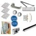 Heavy Duty Euro Lock on Rose Fire Door Kit - Power Size 2-5 - Push/Pull - Aluminium