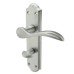 Carlisle Brass Satin Chrome Scroll Bathroom Door Handle - Madrid Range - 180 x 45mm