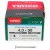 TIMCO Classic Pozi Countersunk Wood Screws - 4.0 x 50mm - A2 Stainless Steel - Pack of 200