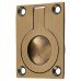 Exel Rectangular Flush Ring Cabinet Pull Handle - 50 x 38mm - Antique Brass