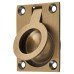 Exel Rectangular Flush Ring Cabinet Pull Handle - 50 x 38mm - Antique Brass