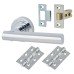 Exel Bella Latch Door Handle on Rose Kit - Polished Chrome