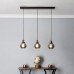 BHS Carter Industrial 3 Light Ceiling Pendant - Bronze Fittings and Smoke Glass Shades