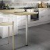 Rothley Round Adjustable Worktop Support Breakfast Bar Table Leg - 60 x 1100mm - Brushed Stainless Rothley Round Adjustable Worktop Support Breakfast Bar Table Leg - 60 x 1100mm - Brushed Stainless