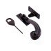 Olde Forge Tudor Locking Wedge Casement Window Fastener - Left Hand - Antique Black Iron