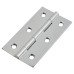 Solid Drawn Butt Cabinet Hinge - 64 x 35 x 1.45mm - Polished Chrome - Pair Solid Drawn Butt Cabinet Hinge - 64 x 35 x 1.45mm - Polished Chrome - Pair