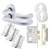 Exel 19mm Return to Door Euro Lock Door Handle on Rose Kit - Aluminium