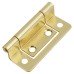 Cranked Type 2 Flush Cabinet Hinge - 50 x 16 x 1mm - Polished Brass - Pack of 5 Pairs