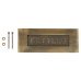 Heritage Brass by M Marcus Embossed Letter Plate - 254 x 102mm - Antique Brass