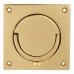 Exel Squash Court Flush Handle - 87 x 87 x 19mm - Polished Brass