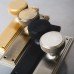 Hampstead Miller Knurled Mortice Door Knob on Backplate - Latch - 205 x 52mm - Satin Brass