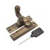 Exel London Beehive Pattern Quadrant Arm Locking Sash Window Fastener - 75 x 17mm - Antique Brass