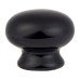 Hampstead Ceramic/Porcelain Round Cabinet Knob - 40mm Diameter - Black