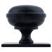 Alexander & Wilks Quantock Cabinet Knob on Square Backplate - 38mm Diameter - Matt Black