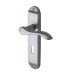 M Marcus Satin Chrome Scroll Keyhole Lock Door Handle - Aurora Range - 183 x 42mm