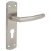 Exel Satin Stainless Steel Arched Euro Lock Door Handle - 172 x 44mm