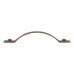 Olde Forge Mottled Bow Cabinet Pull Handle - 128mm Centres - Antique Brass