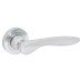 Exel Satin Chrome Door Handles on Round Rose - Lancaster Range 